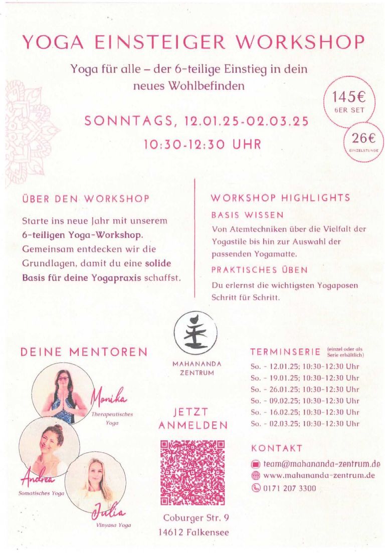 Flyer 6 er Yoga Reihe